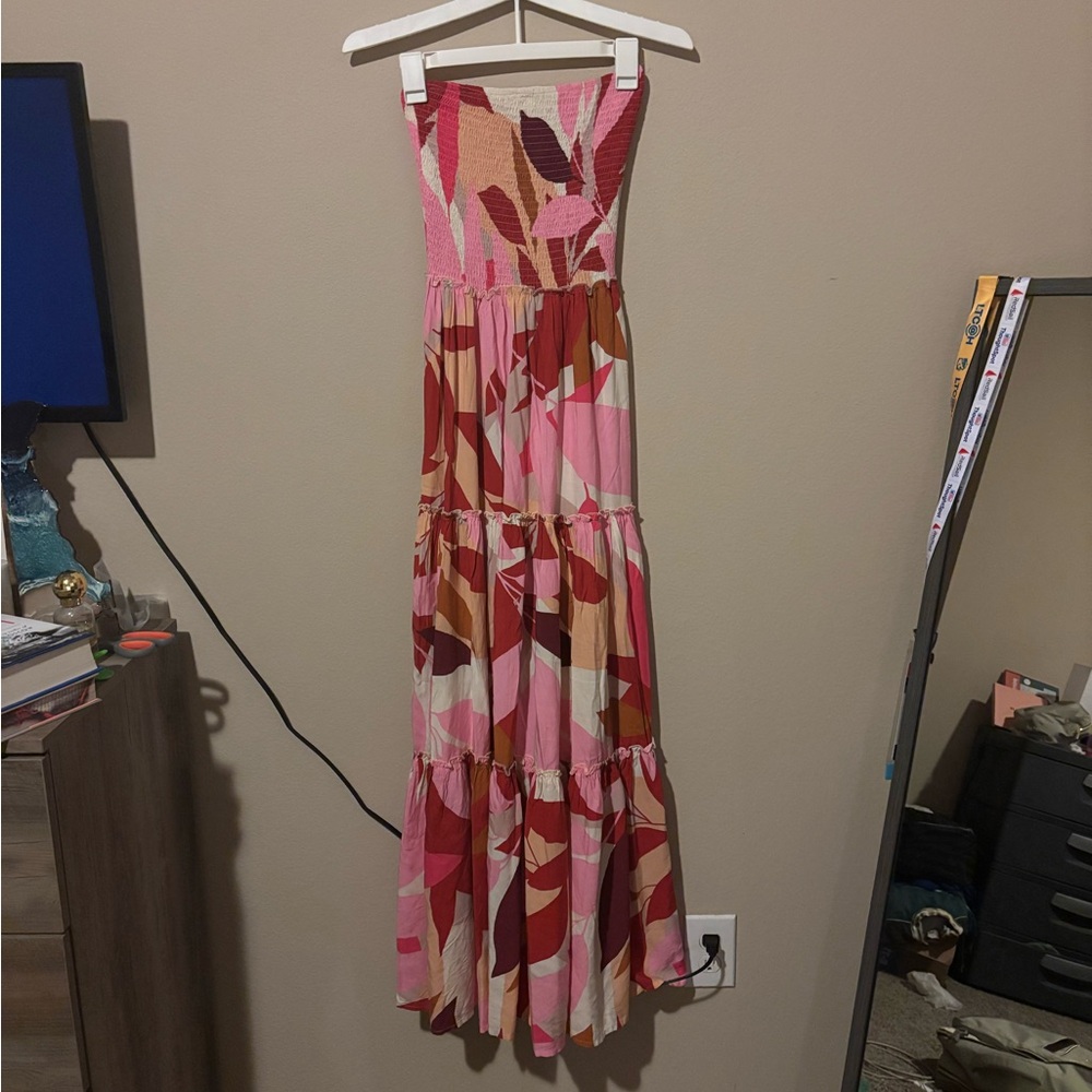 ABEL THE LABEL Strapless Smocked Bodice Maxi Dress – Size S - Picture 3 of 7